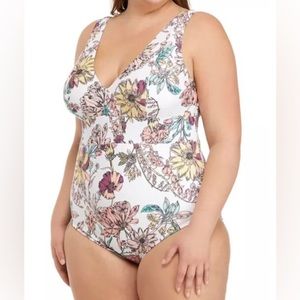 EUC Wonderly 3X Descanso Garden One Piece Swimsuit